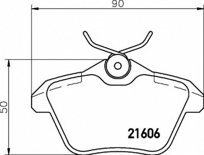 HELLA PAGID 8db355018291 -  Комплект тормозных колодок, дисковый тормоз